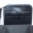 Salvatore Ferragamo Gancini Hand Bag Mouton 2way Black Auth 87661-11