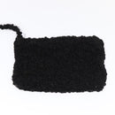 Salvatore Ferragamo Gancini Hand Bag Mouton 2way Black Auth 87661-21