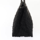 Salvatore Ferragamo Gancini Hand Bag Mouton 2way Black Auth 87661-4