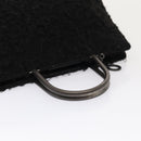 Salvatore Ferragamo Gancini Hand Bag Mouton 2way Black Auth 87661-7