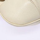 Salvatore Ferragamo Gancini Hand Bag Leather 2way White Auth 87666-8