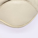 Salvatore Ferragamo Gancini Hand Bag Leather 2way White Auth 87666-15