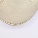 Salvatore Ferragamo Gancini Hand Bag Leather 2way White Auth 87666-17