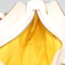 Salvatore Ferragamo Gancini Hand Bag Leather 2way White Auth 87666-20