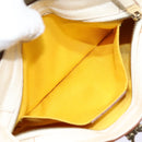 Salvatore Ferragamo Gancini Hand Bag Leather 2way White Auth 87666-22