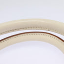 Salvatore Ferragamo Gancini Hand Bag Leather 2way White Auth 87666-14