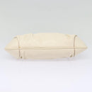 Salvatore Ferragamo Gancini Hand Bag Leather 2way White Auth 87666-5