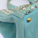 PRADA Canapa GM Hand Bag Canvas 2way Light Blue Auth 87668-14