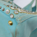 PRADA Canapa GM Hand Bag Canvas 2way Light Blue Auth 87668-9