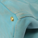 PRADA Canapa GM Hand Bag Canvas 2way Light Blue Auth 87668-16