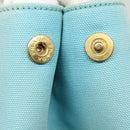 PRADA Canapa GM Hand Bag Canvas 2way Light Blue Auth 87668-10