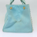 PRADA Canapa GM Hand Bag Canvas 2way Light Blue Auth 87668-4