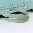 PRADA Canapa GM Hand Bag Canvas 2way Light Blue Auth 87668-7