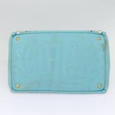 PRADA Canapa GM Hand Bag Canvas 2way Light Blue Auth 87668-5
