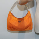 PRADA Hand Bag Nylon Orange Auth 87671-21