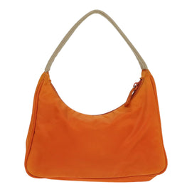 PRADA Hand Bag Nylon Orange Auth 87671 - 0