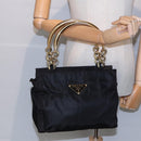 PRADA Hand Bag Nylon Black Auth 87678-22