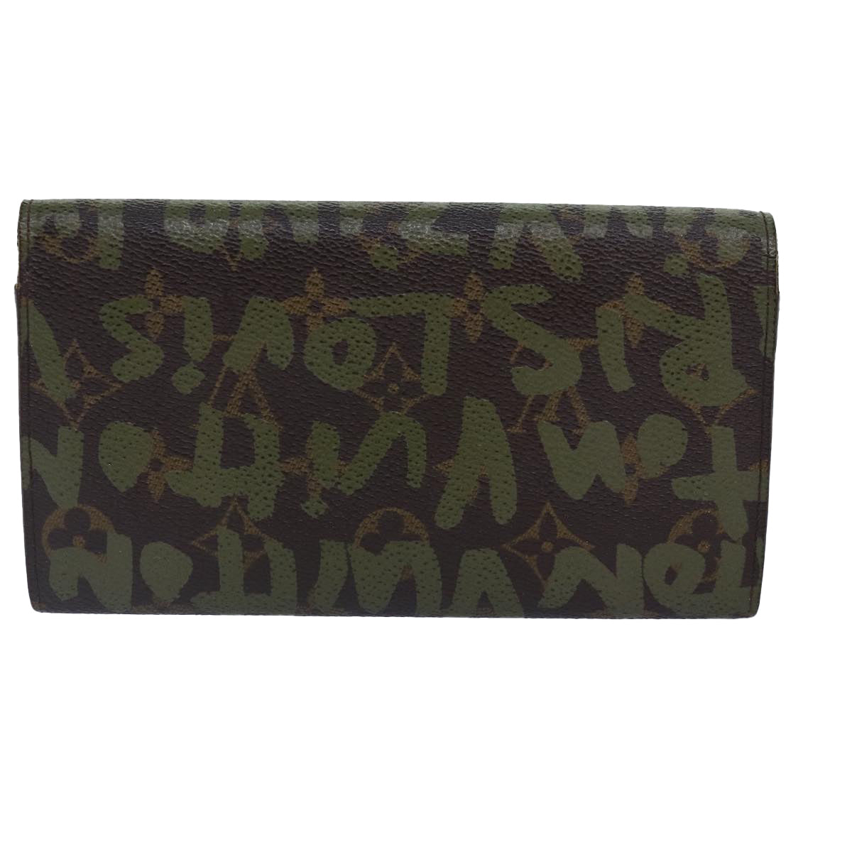 LOUIS VUITTON Monogram Graffiti Porte Monnaie Credit Khaki M92188 LV Auth 87688 - 0