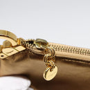 Salvatore Ferragamo Gancini Coin Purse Leather Gold Auth 87699-8