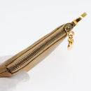 Salvatore Ferragamo Gancini Coin Purse Leather Gold Auth 87699-5