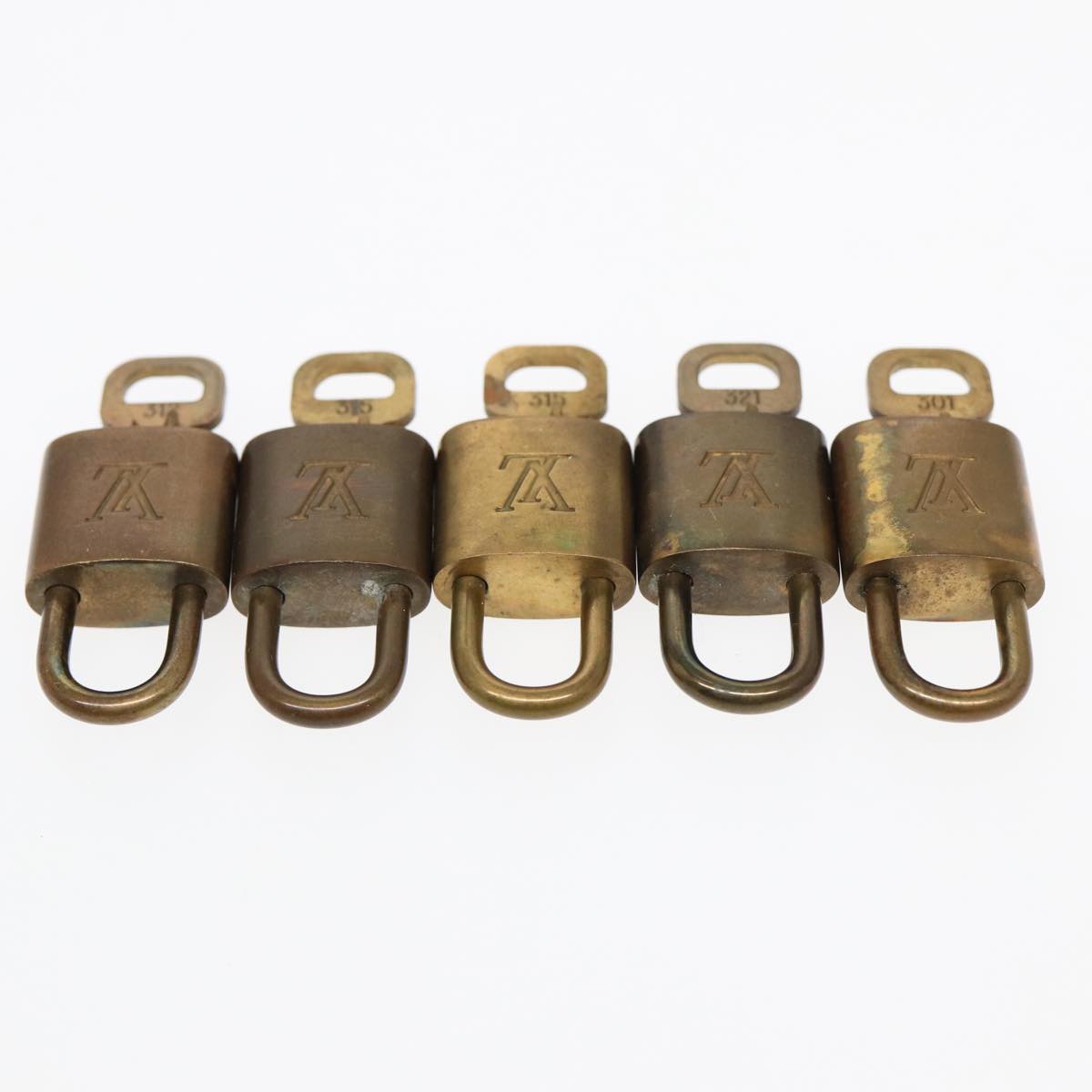 LOUIS VUITTON Padlock 10set metal Gold Tone LV Auth 87704