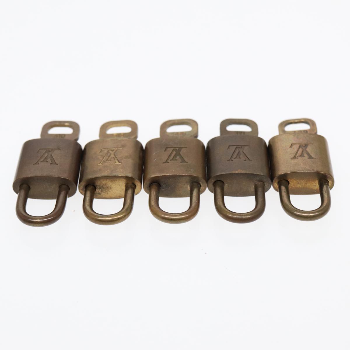 LOUIS VUITTON Padlock 10set metal Gold Tone LV Auth 87705