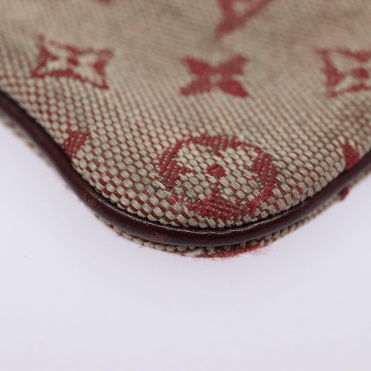 LOUIS VUITTON Monogram Mini Pochette Cles Coin Purse Red M92238 LV Auth 87723