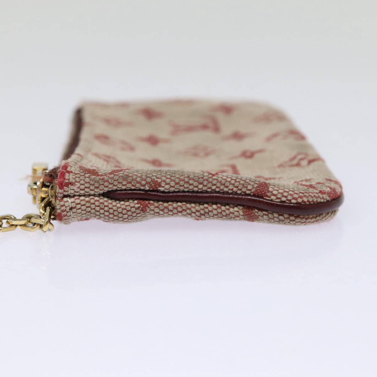 LOUIS VUITTON Monogram Mini Pochette Cles Coin Purse Red M92238 LV Auth 87723