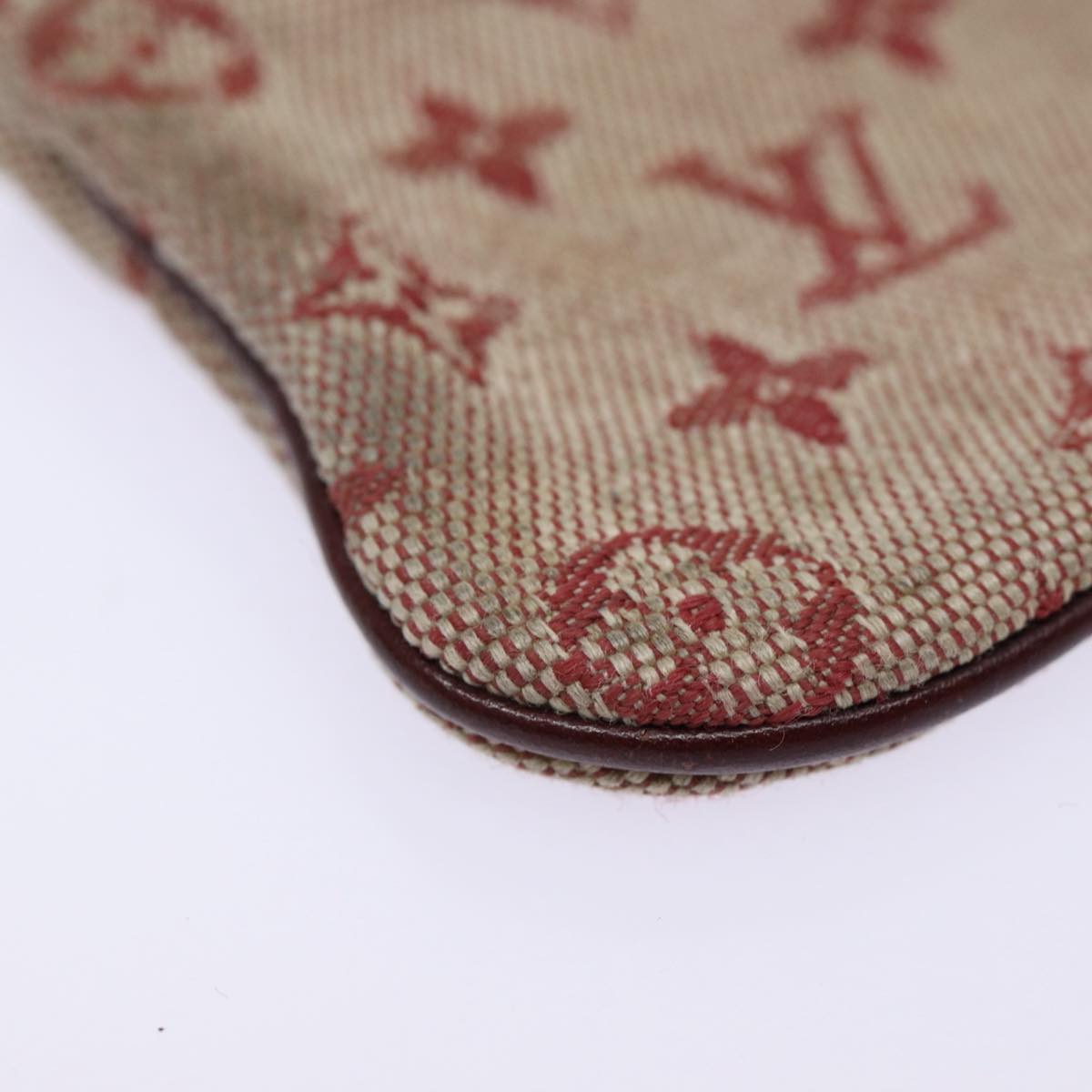 LOUIS VUITTON Monogram Mini Pochette Cles Coin Purse Red M92238 LV Auth 87723