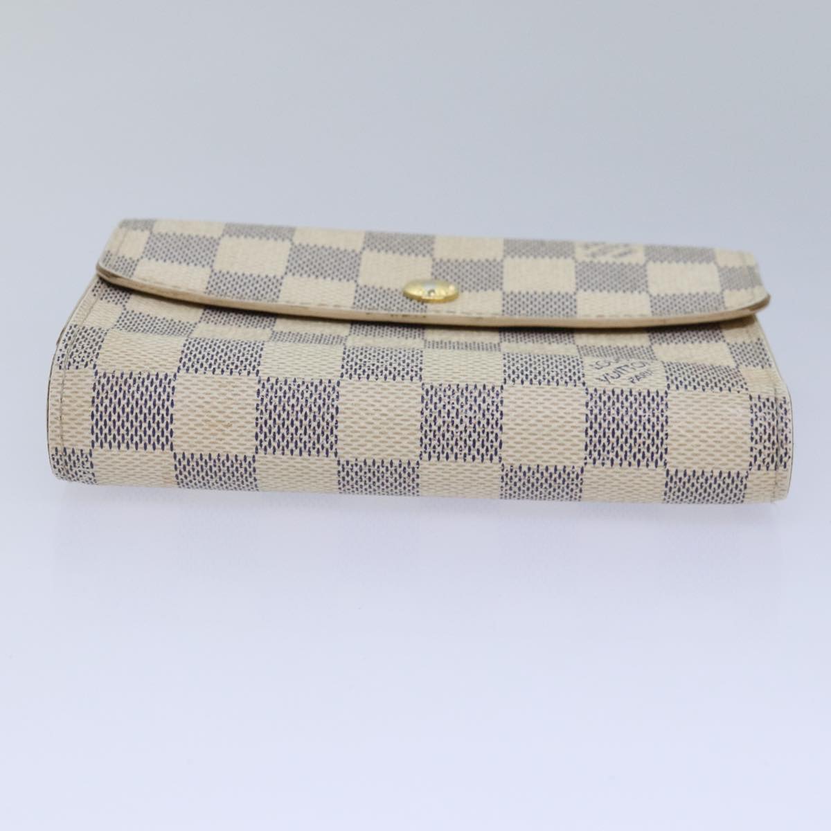 LOUIS VUITTON Damier Azur Portefeuille Alexandra Wallet N63068 LV Auth 87727