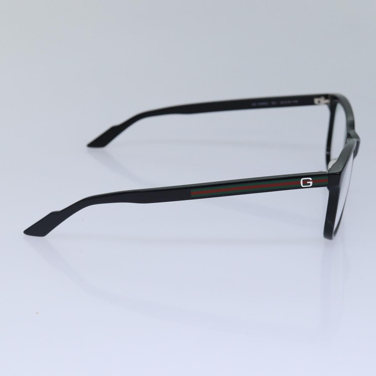 GUCCI Web Sherry Line Date Glasses plastic Black Red Green Auth 87728