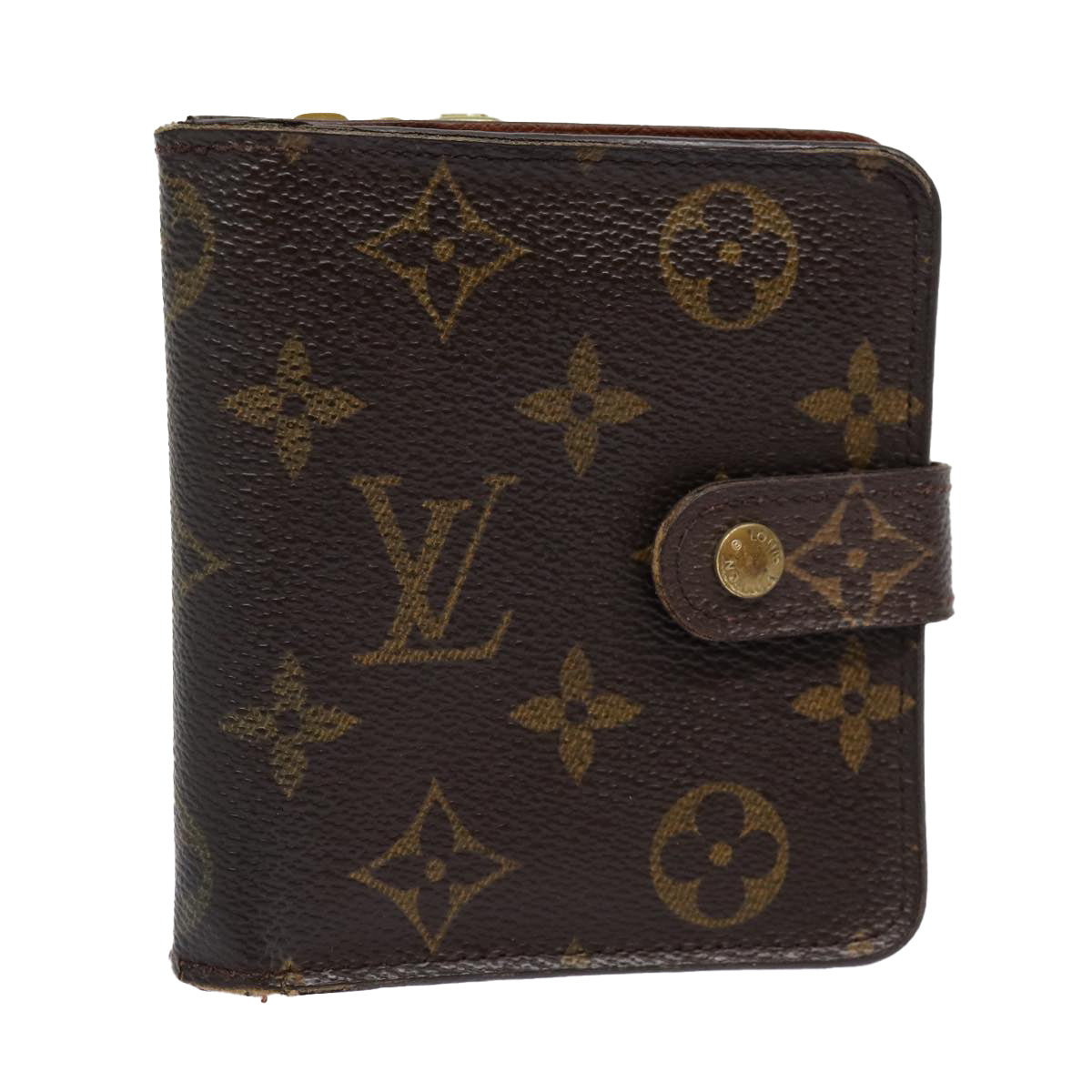 LOUIS VUITTON Monogram Compact Zip Wallet M61667 LV Auth 87729