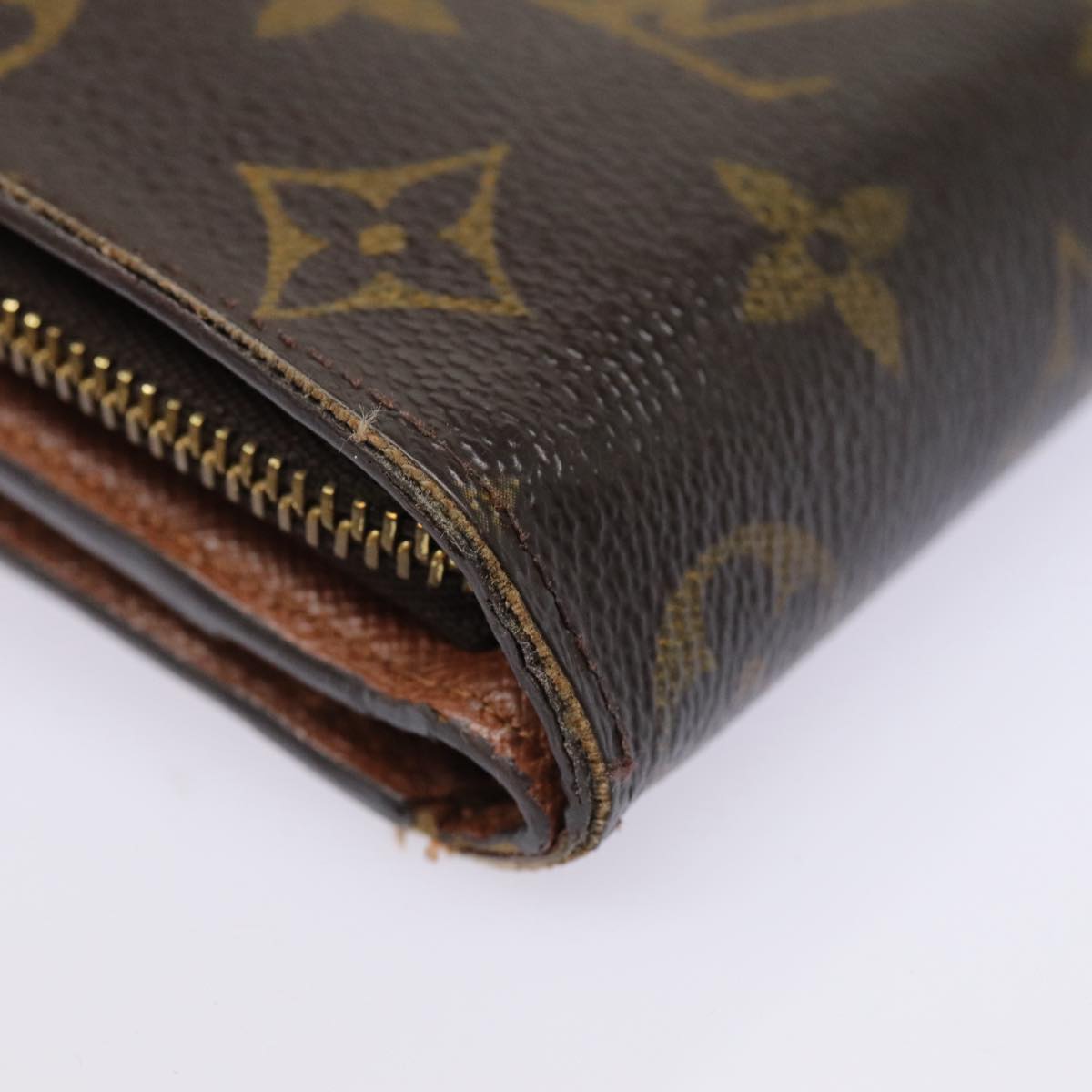 LOUIS VUITTON Monogram Compact Zip Wallet M61667 LV Auth 87729