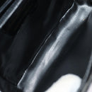 Salvatore Ferragamo Gancini Shoulder Bag Enamel Black Gold Auth 87741-11