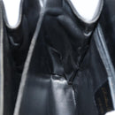Salvatore Ferragamo Gancini Shoulder Bag Enamel Black Gold Auth 87741-19