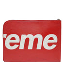 LOUIS VUITTON Epi Supreme Pochette Jules GM Bag Red White M67722 LV Auth 87752-2