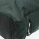 PRADA Tote Bag Nylon Khaki Silver Auth 87760-13