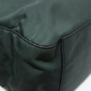 PRADA Tote Bag Nylon Khaki Silver Auth 87760-14