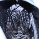 PRADA Tote Bag Nylon Khaki Silver Auth 87760-19