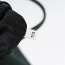 PRADA Tote Bag Nylon Khaki Silver Auth 87760-10