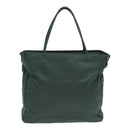 PRADA Tote Bag Nylon Khaki Silver Auth 87760-24