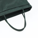 PRADA Tote Bag Nylon Khaki Silver Auth 87760-5