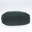 PRADA Tote Bag Nylon Khaki Silver Auth 87760-3