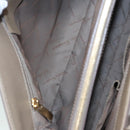 Salvatore Ferragamo Gancini Shoulder Bag Leather Beige Gold Auth 87768-19