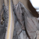 Salvatore Ferragamo Gancini Shoulder Bag Leather Beige Gold Auth 87768-23