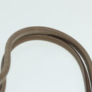 Salvatore Ferragamo Gancini Shoulder Bag Leather Beige Gold Auth 87768-9