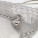 GUCCI GG Canvas Tote Bag Silver Auth 87799-16