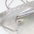 GUCCI GG Canvas Tote Bag Silver Auth 87799-9