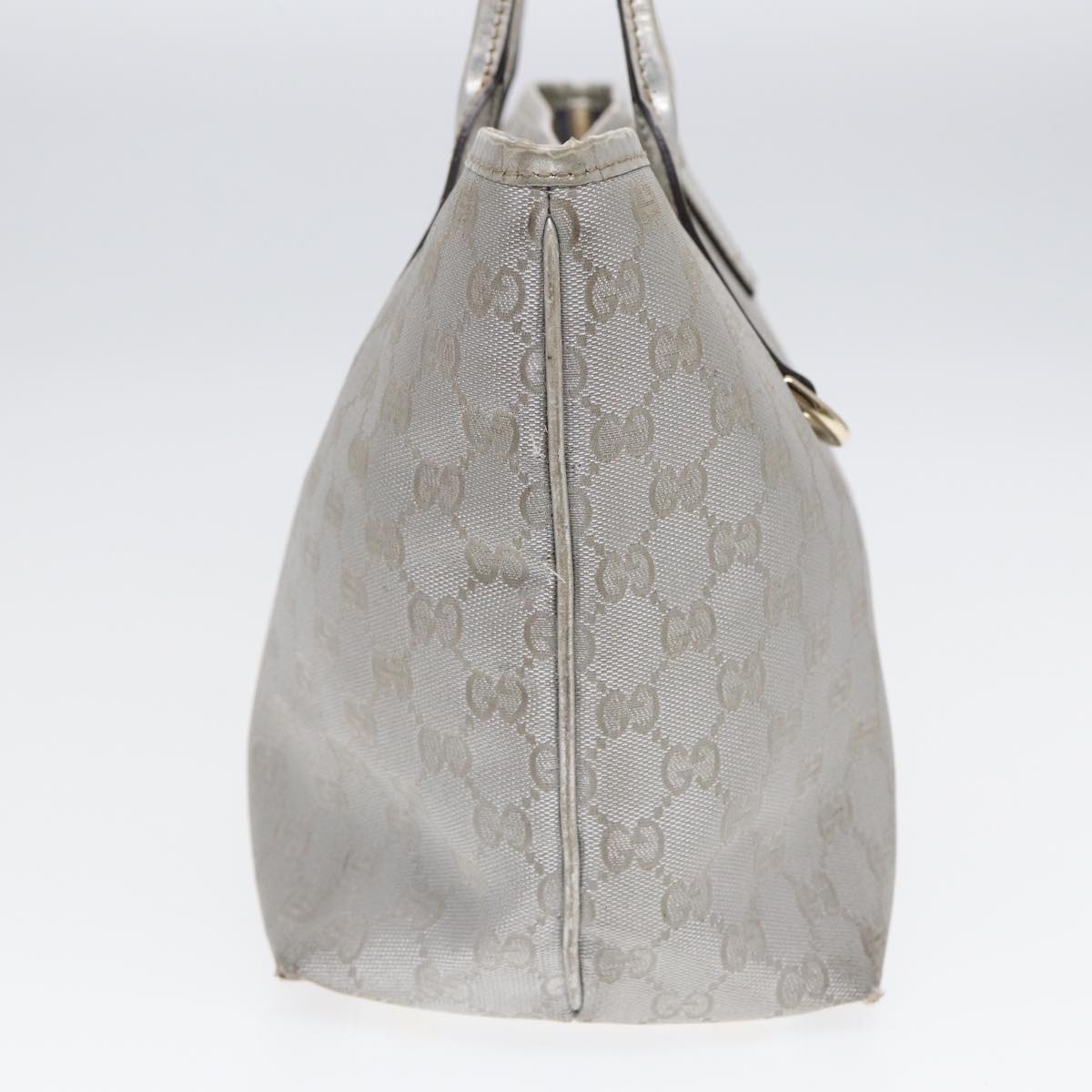 GUCCI GG Canvas Tote Bag Silver Auth 87799