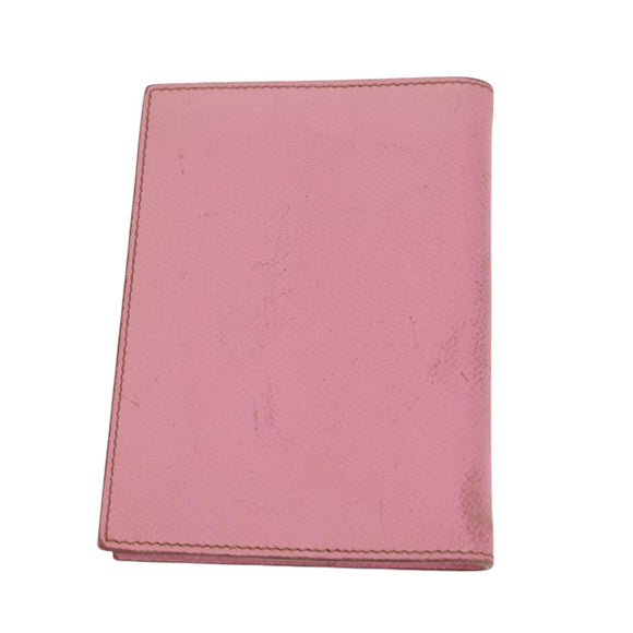 HERMES Agenda PM Day Planner Cover Epsom Leather Pink Auth 87806